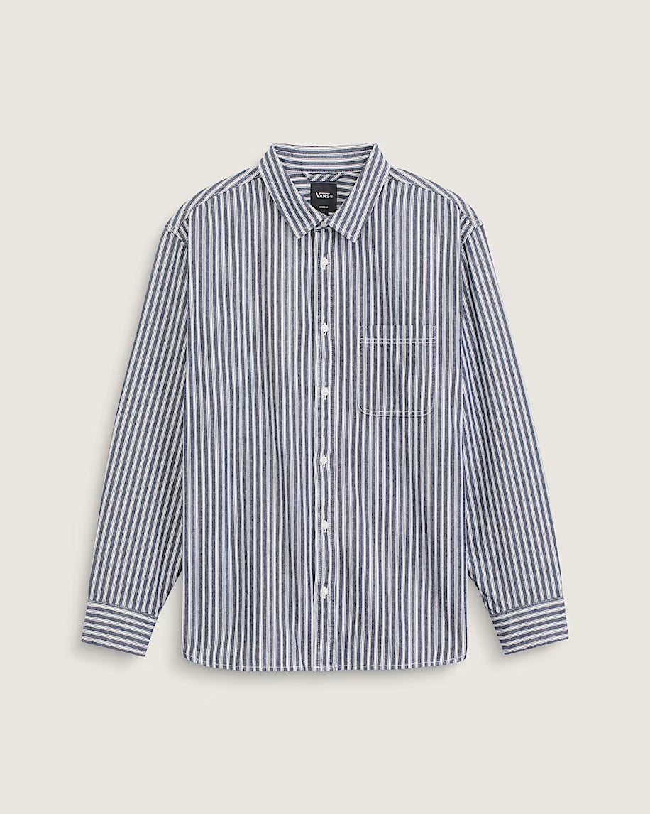 Lawson Stripe Long Sleeve Button down Shirt Parisian Nt. Blu