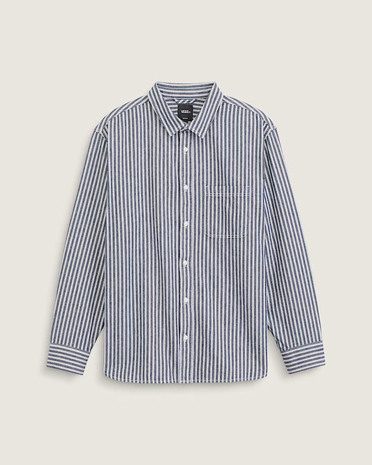 Lawson Stripe Long Sleeve Button down Shirt Parisian Nt. Blu