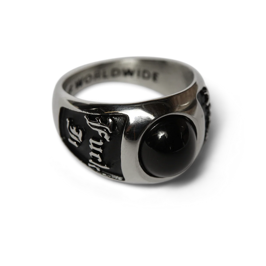 Onyx Signet Ring (size options listed)