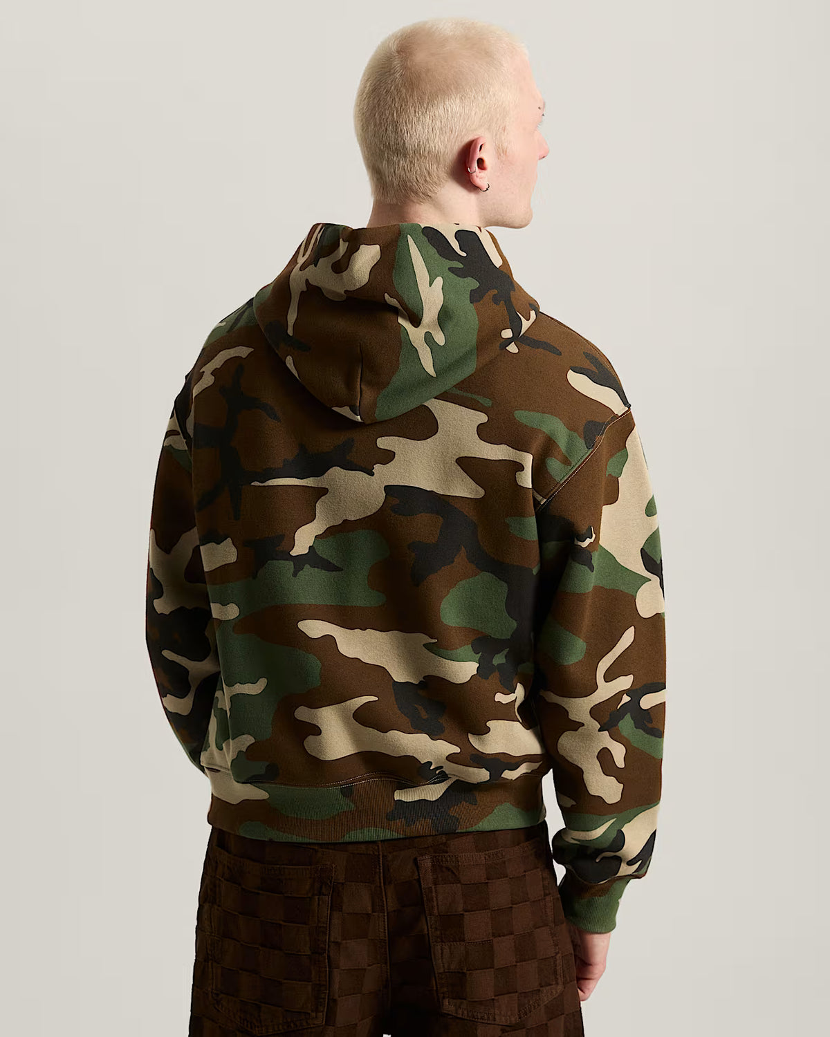 Printed AOP Pullover Hooded Sweatshirt Aluminum Camo