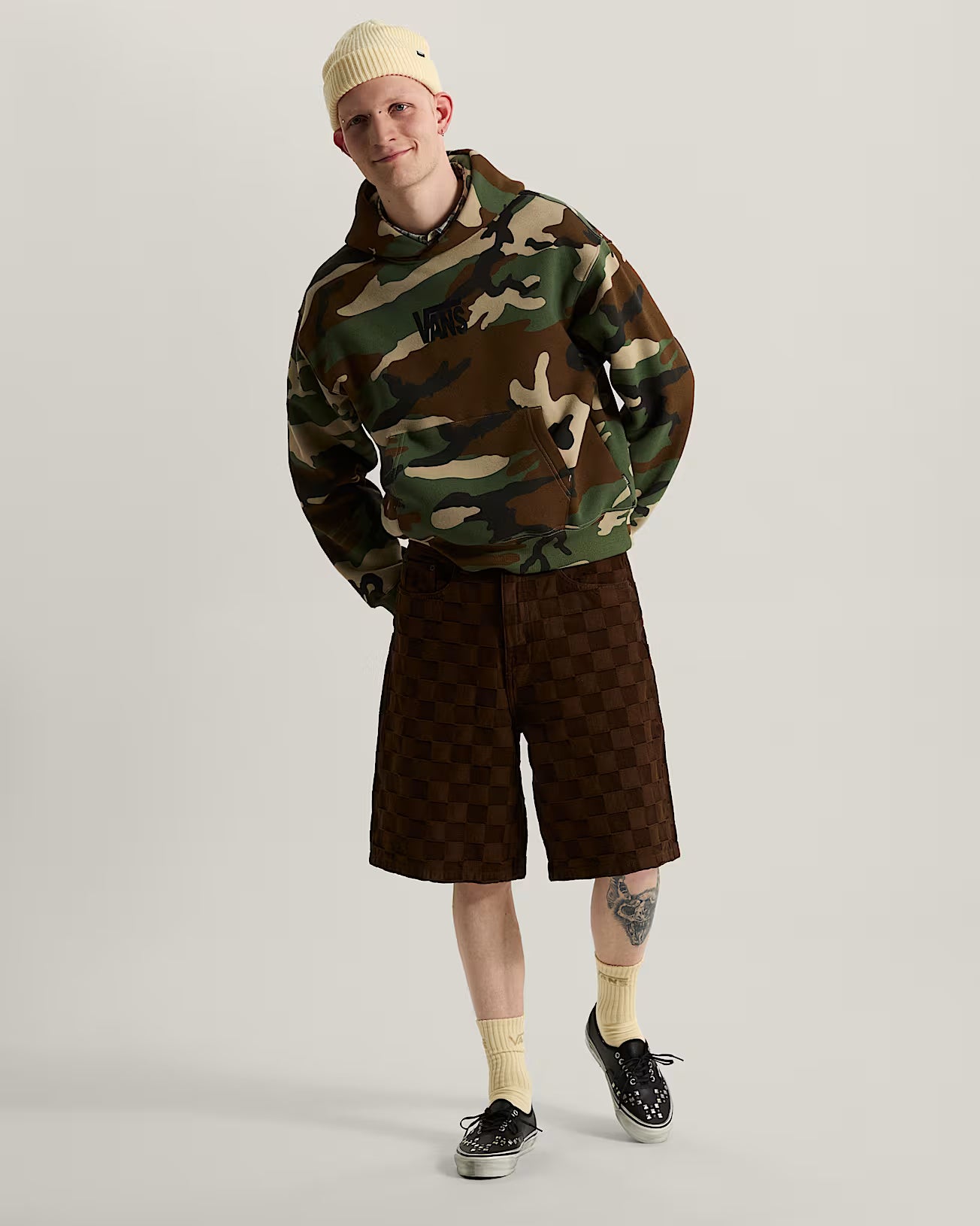 Printed AOP Pullover Hooded Sweatshirt Aluminum Camo