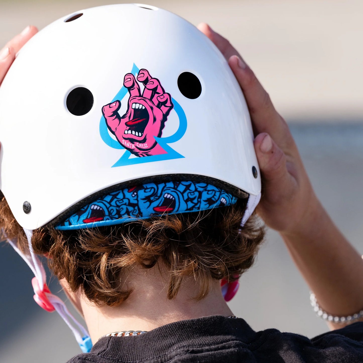 Low Pro Certified Helmet Signature Edition Santa Cruz Gloss Wht