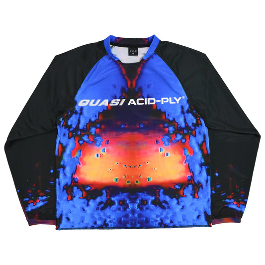 Gasser Moto JerseyRaglanShirt Acid Ply Electric Blu
