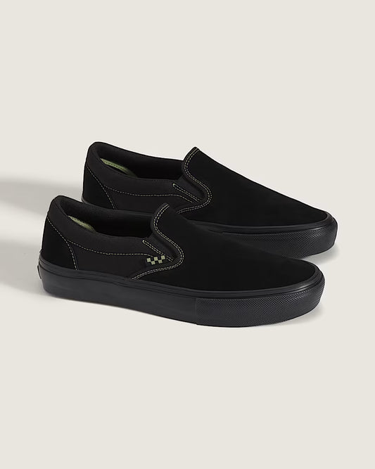 Skate Slip On Shoe Blk/Olv Grn