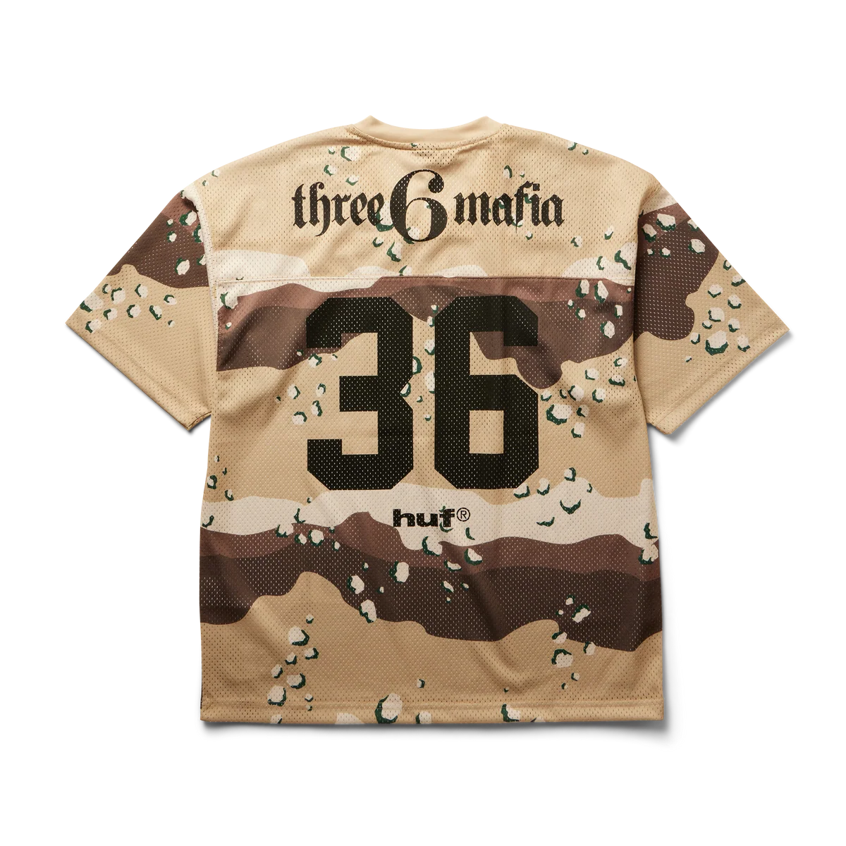 Huf Three 6 Mafia Football Jersey Camo
