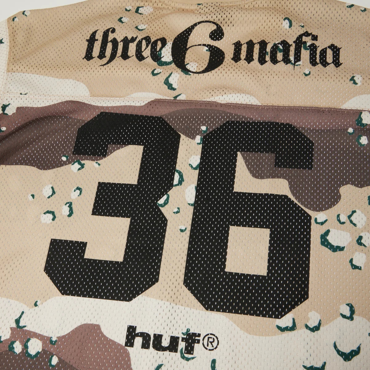 Huf Three 6 Mafia Football Jersey Camo