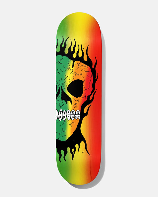 Tyson Peterson Rasta Skull Pro Deck 8.25 X 32.25