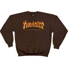 Inferno Crewneck Sweatshirt Dk. Brwn(size options)