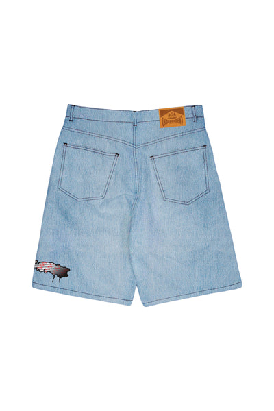 FA X Indy Double Knee Denim Shorts Lt. Indigo – Dogwood Skate Shop