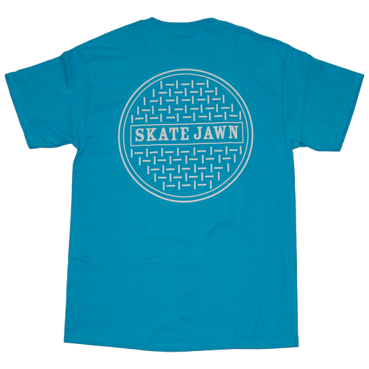 Sewer Cap S/S Tee Shirt Aquatic Blu(size options listed)