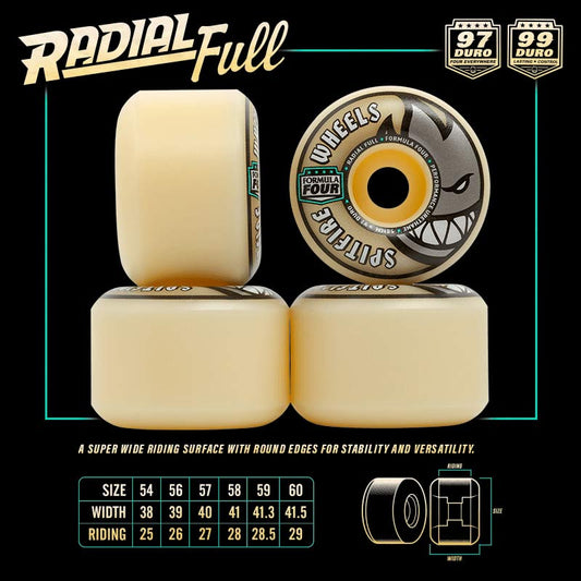 F4 97DU Radial Full Wheels NatWht/Gry