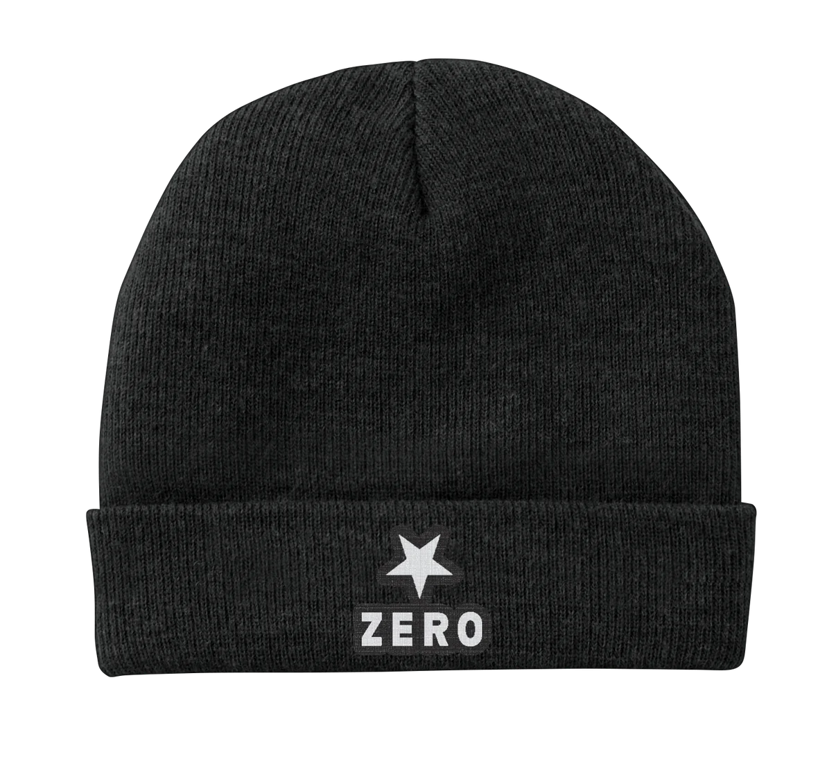 Army Star Embroidered Tight Knit Beanie Blk OS