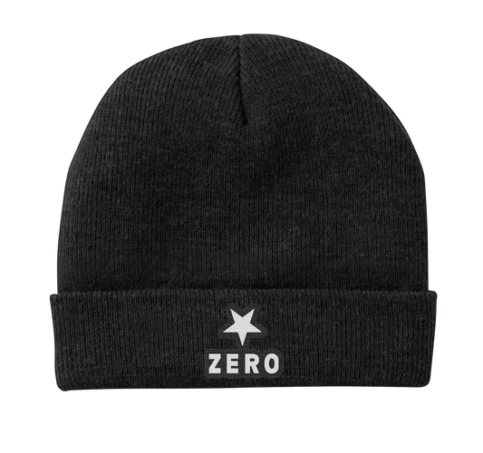 Army Star Embroidered Tight Knit Beanie Blk OS