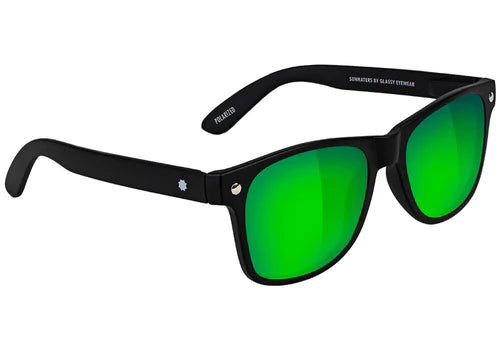 Deric Polarized Sunglasses Blk/Grn Mirror OS