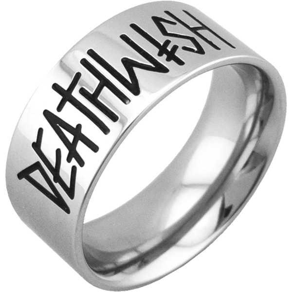 Deathspray Finger Ring Polished Steal(size options listed)