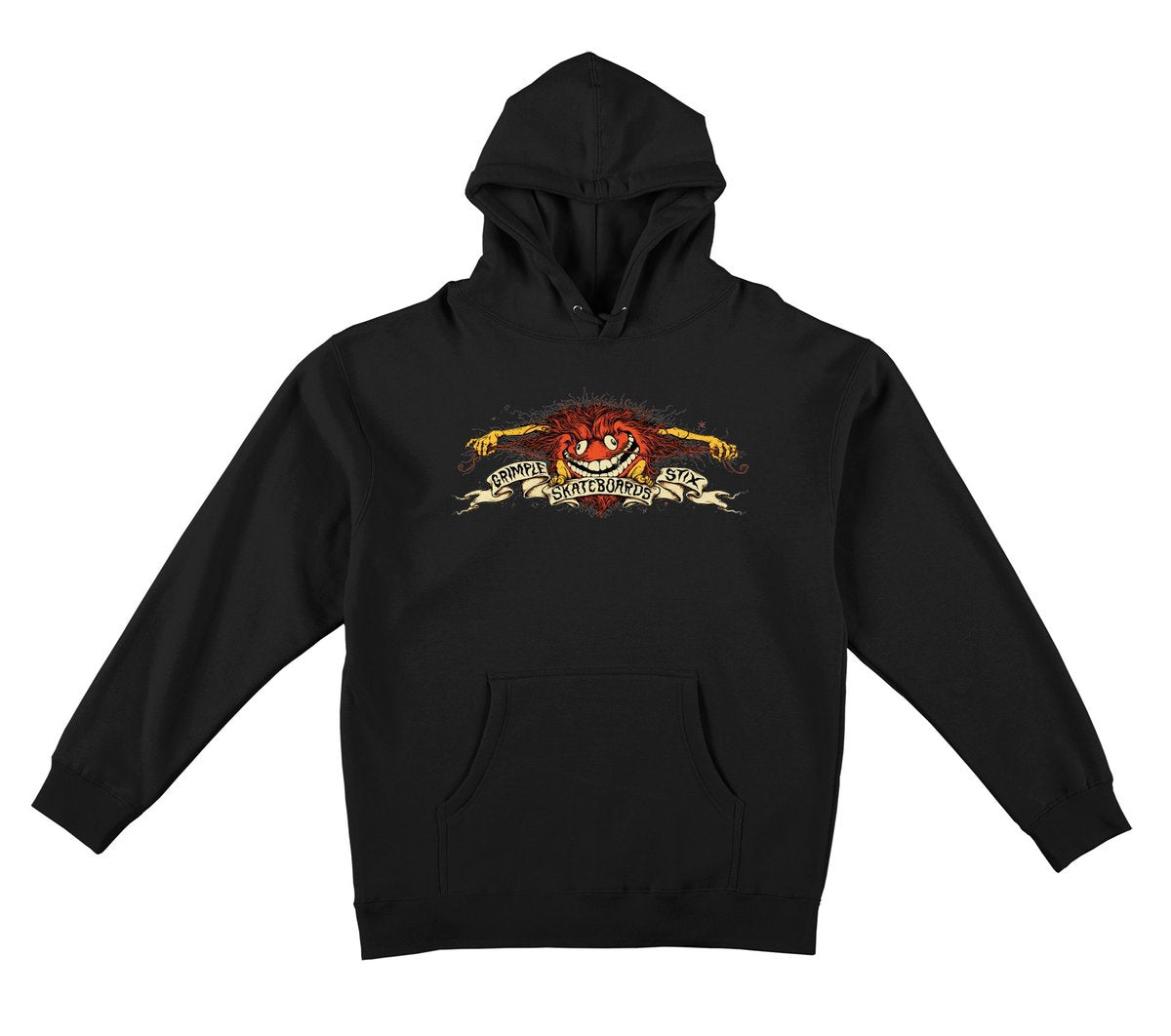Grimple Eagle Hoodie Blk (size options listed)
