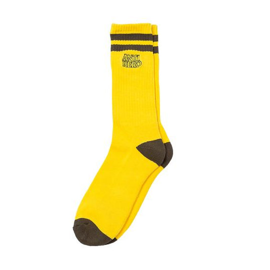 BlkHero Outline Socks Yellow/Olive OS