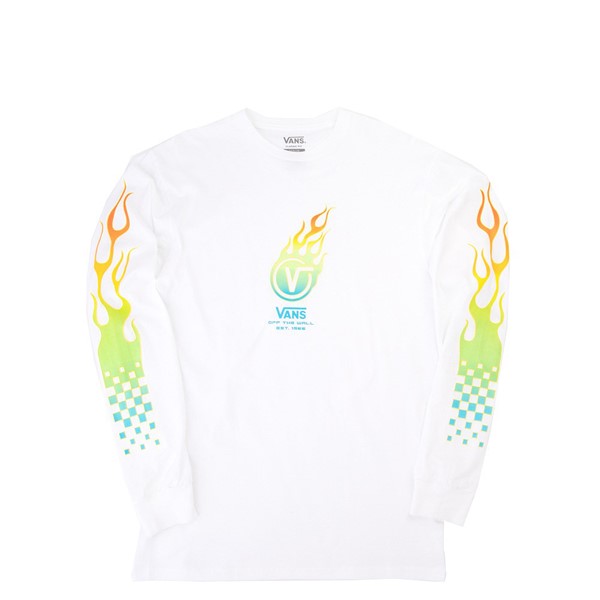 Glow Flame L/S Tee Shirt Wht (size options listed)