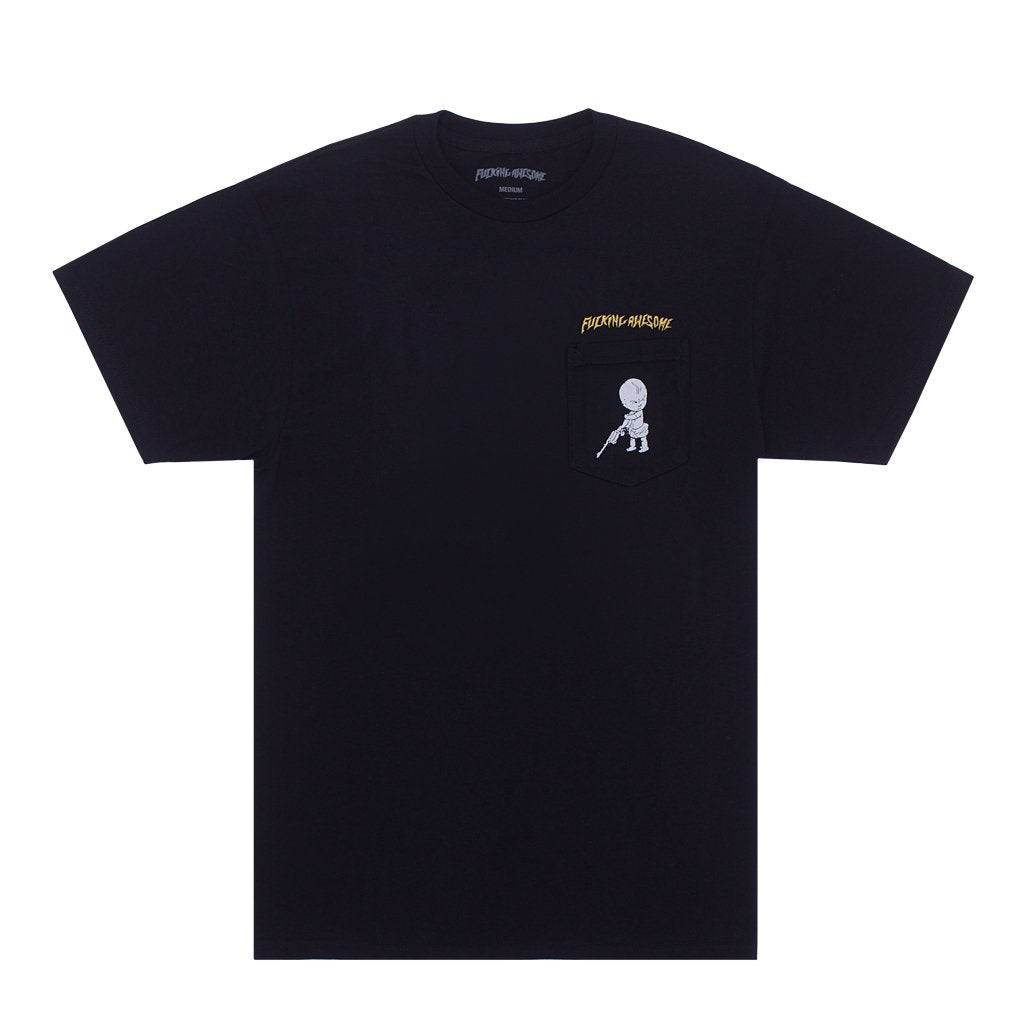 Baby Pocket S/S Tee Shirt Blk (size options listed)