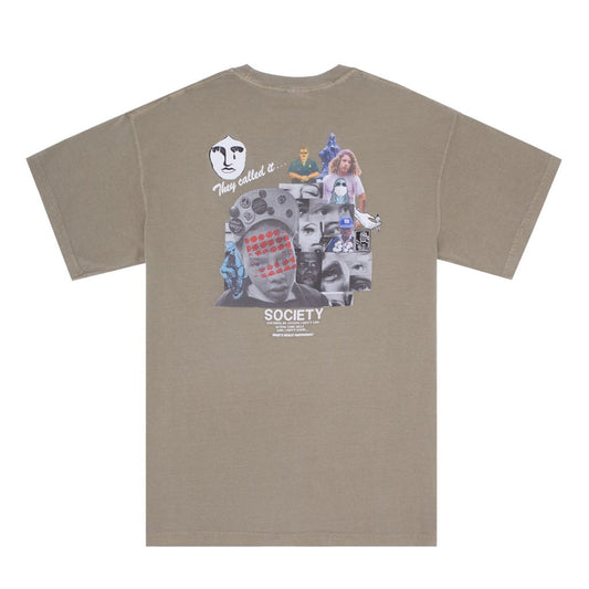 Society S/S Tee Shirt Khaki (size options listed)