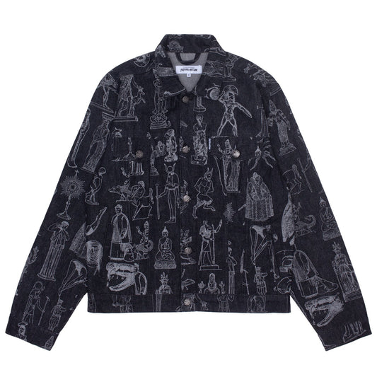 Reflective Denim Jacket 3M/Blk (size options listed)