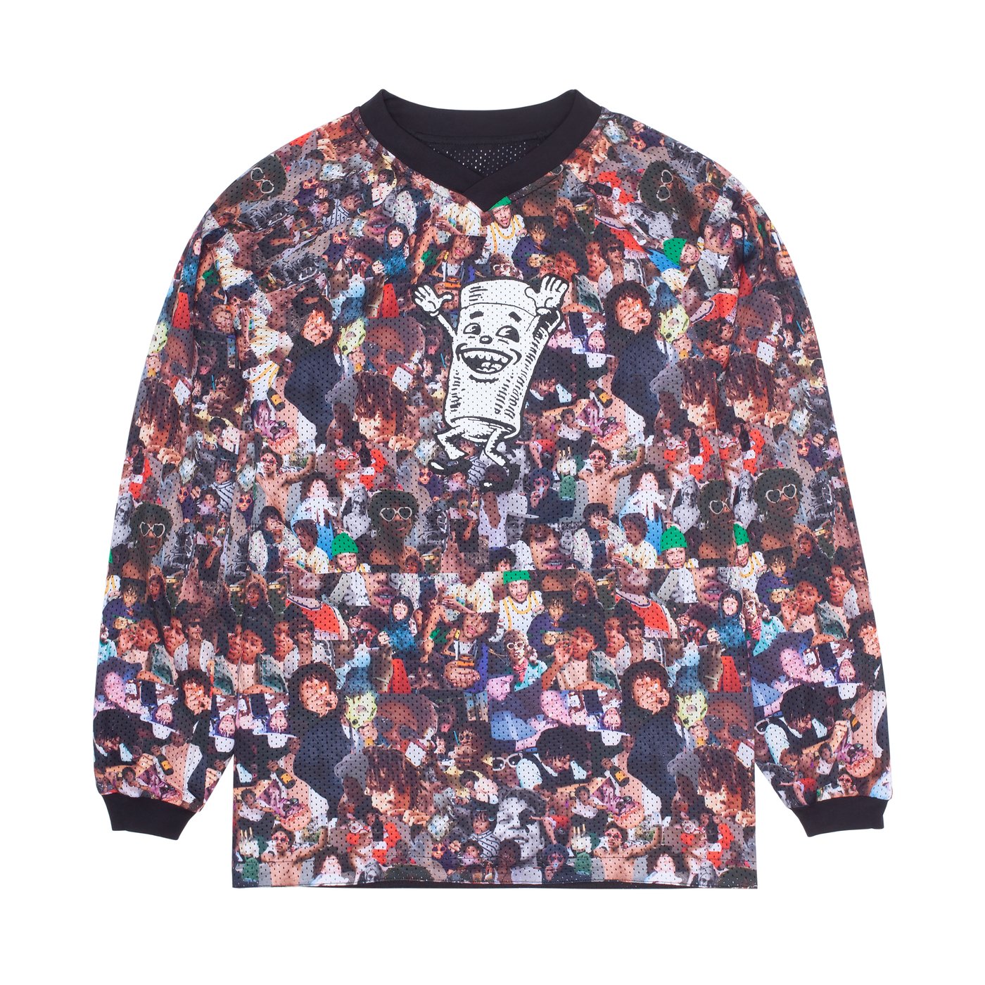 Party Cup L/S Reversible Jersey Blk/AOP (size options listed)
