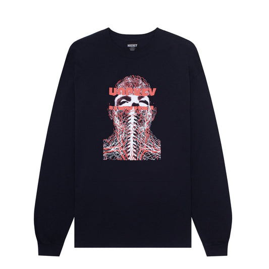Nerves L/S Tee Shirt Blk (size options listed)