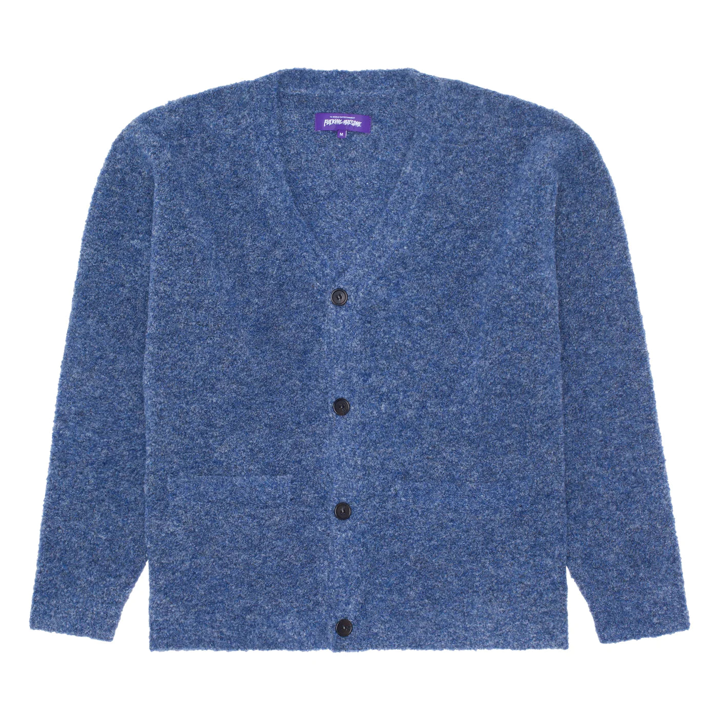 Boucle Cardigan Sweater Blu(size options listed)