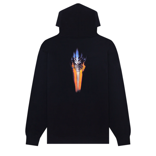 Metal Mask Hoodie Blk(size options listed)