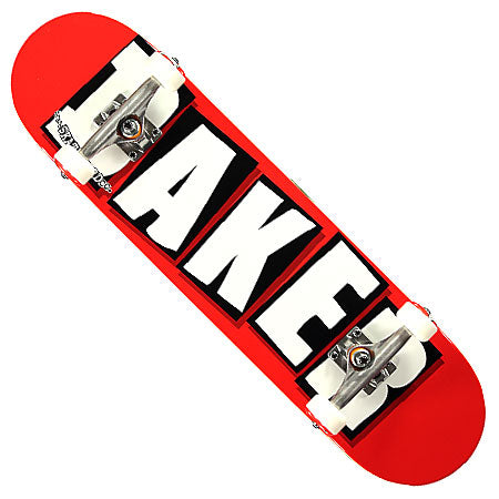 Brand Logo Complete Skateboard Red/Wht/Blk (size options listed)