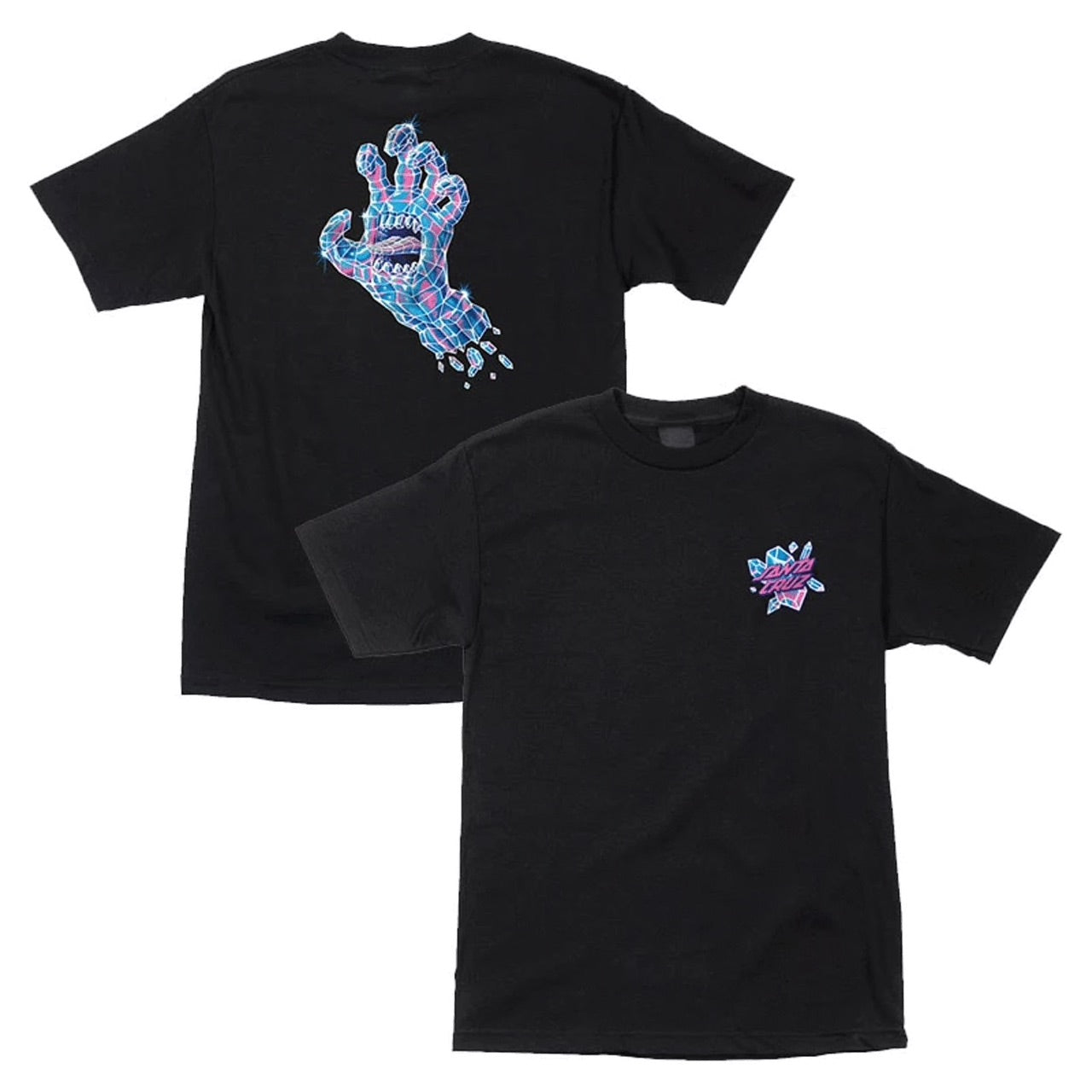 Crystal Hand S/S Tee Shirt Blk (size options listed)