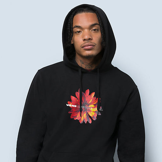 Blooming Pullover Hoodie Blk (size options listed)