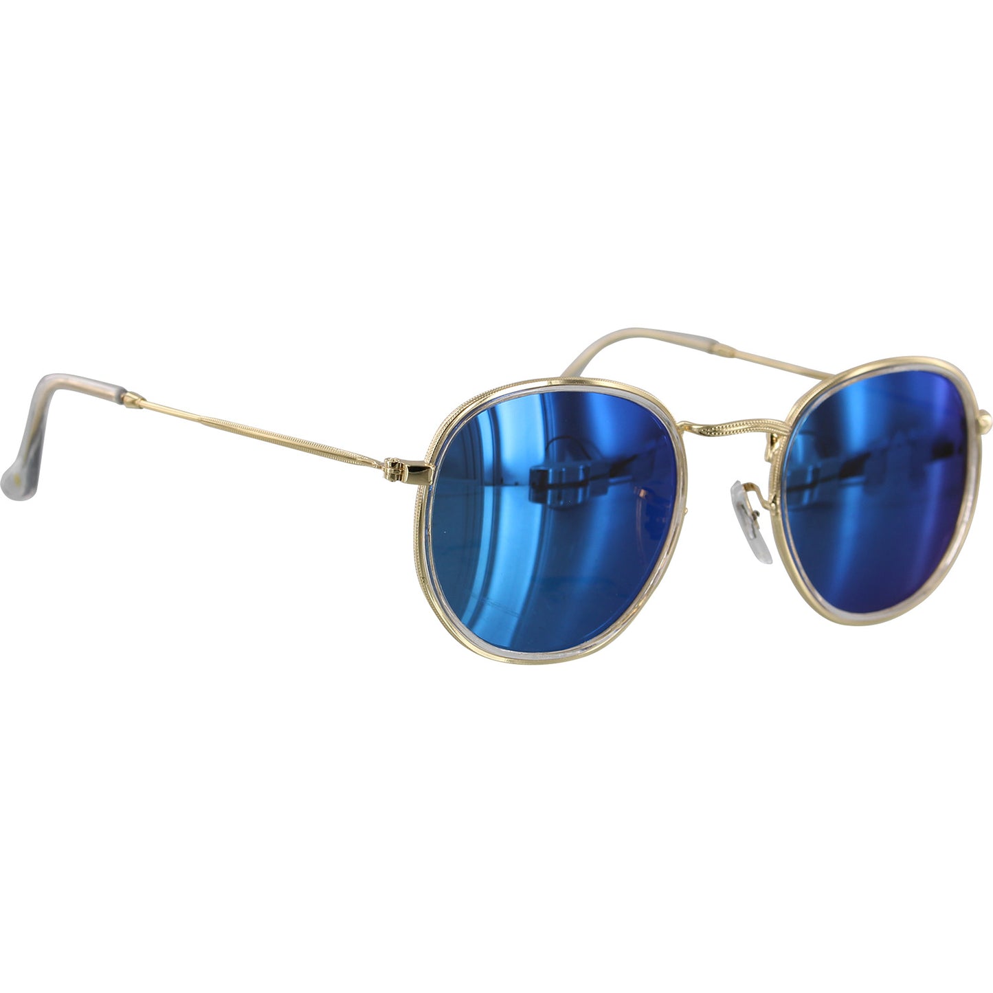 Hudson Polarized Sunglasses Clear/Blu Mirror OS