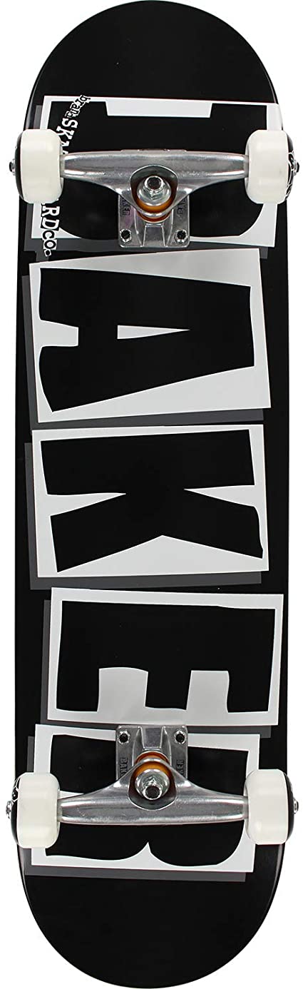 Brand Logo Complete Skateboard Blk/Wht (size options listed)