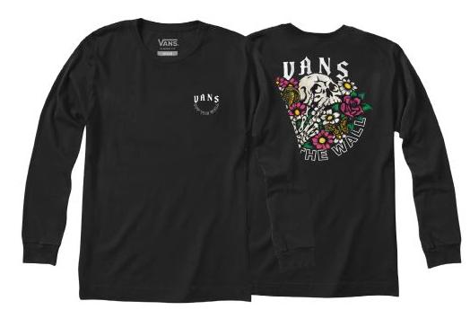 Pushing Up L/S Tee Shirt Blk (size options listed)