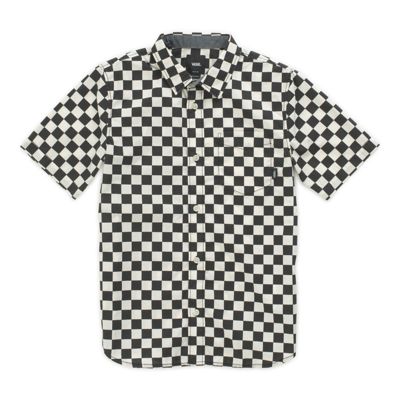 Cypress Checker Buttondown S/S Shirt Blk/Wht (size options listed)