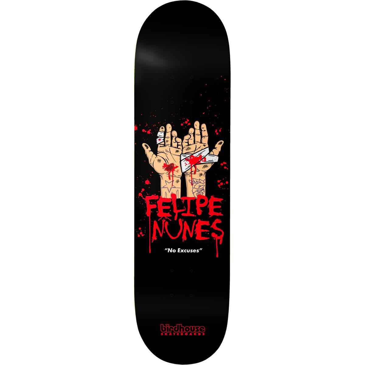 Felipe Nunes No Excuses Pro Skateboard Deck 8.0