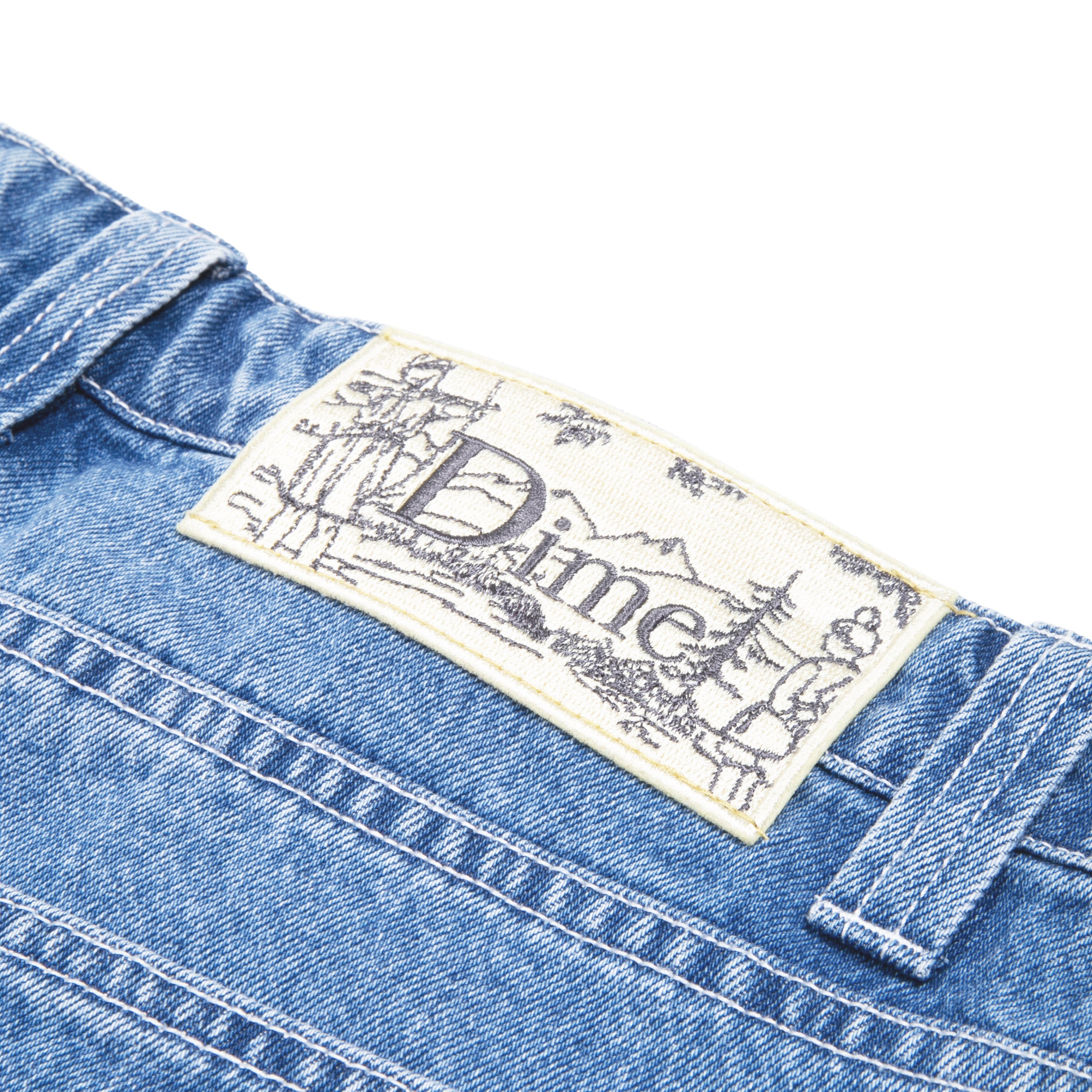 Dime Denim Pants Light Wash (size options listed)