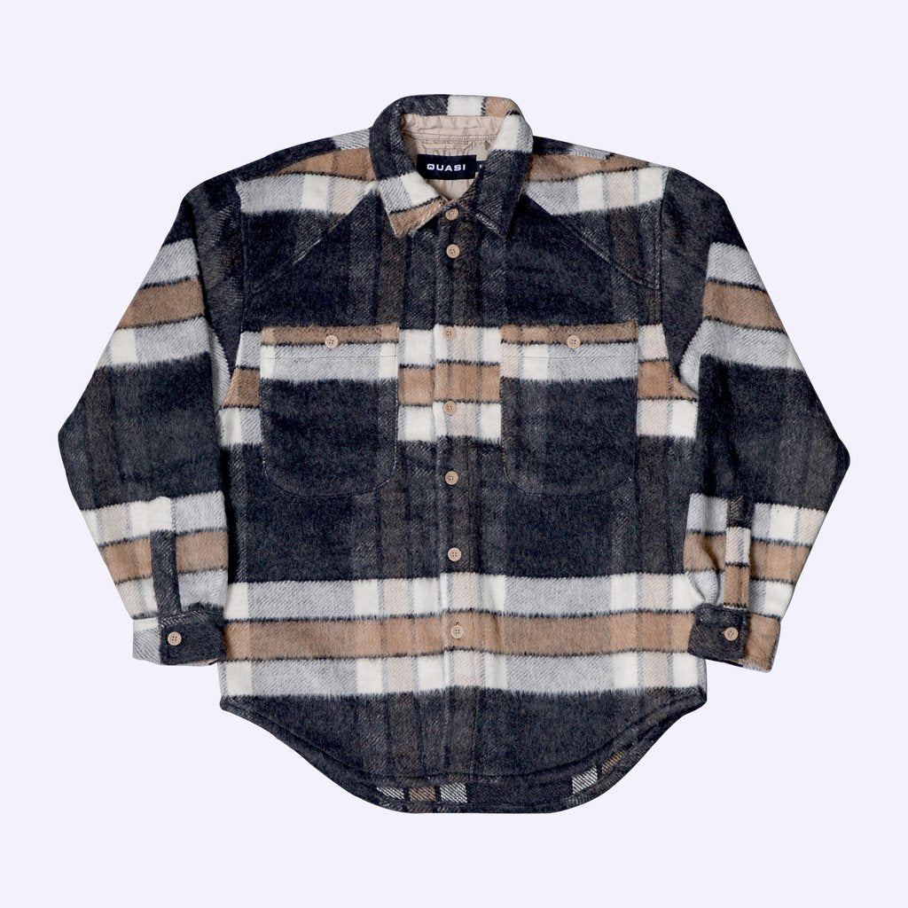 Ecco Flannel Button Down L/S Shirt Tan (size options listed)