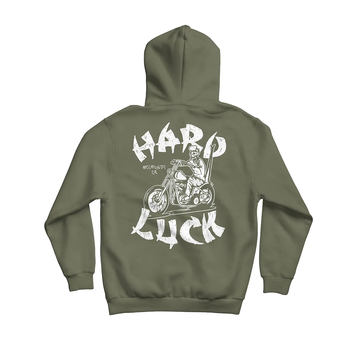 Chopper Pullover Hoodie Army Green/White(size options listed)