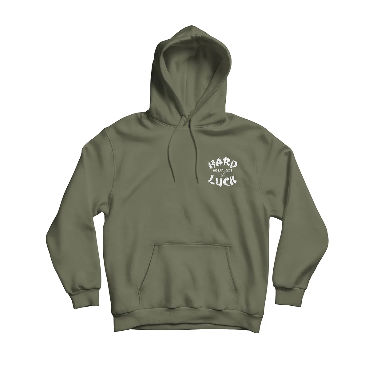 Chopper Pullover Hoodie Army Green/White(size options listed)