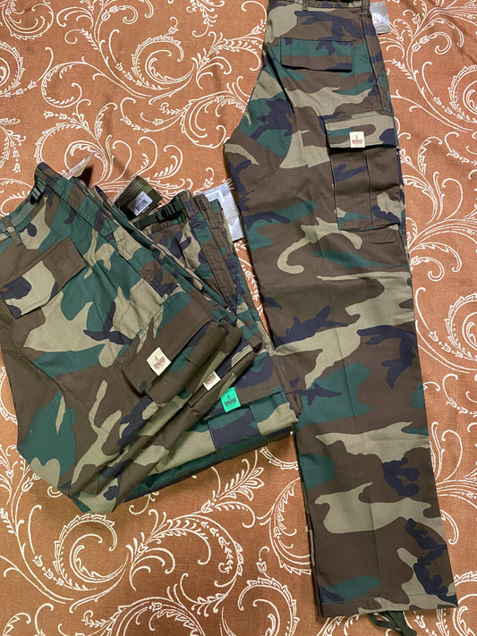 Plug Bdu Cargo Pants Woodland Camo Tag Color Assorted (size options listed)