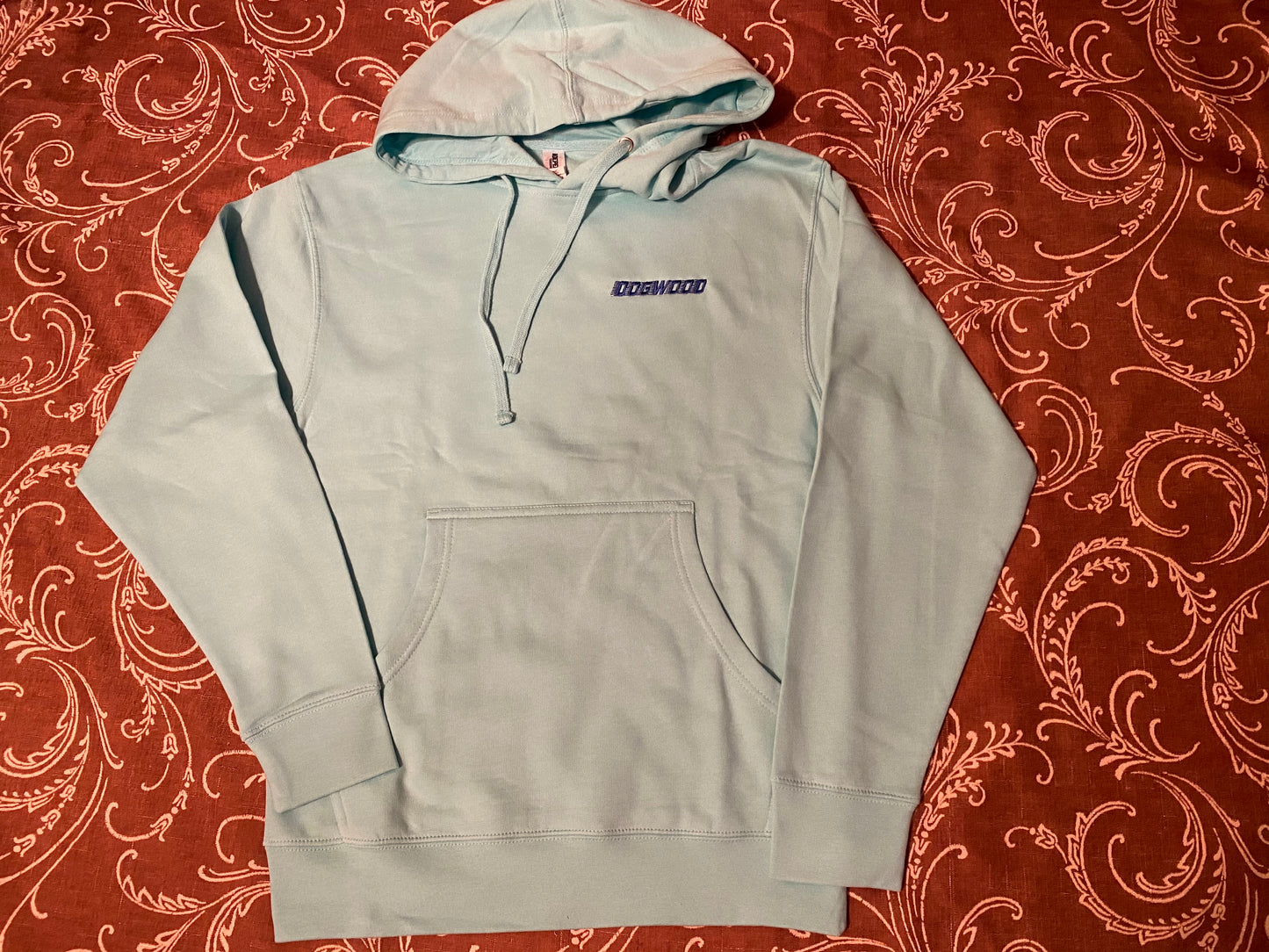 Speedwave Embroidered Pullover Hoodie Teal Blu (size options listed)