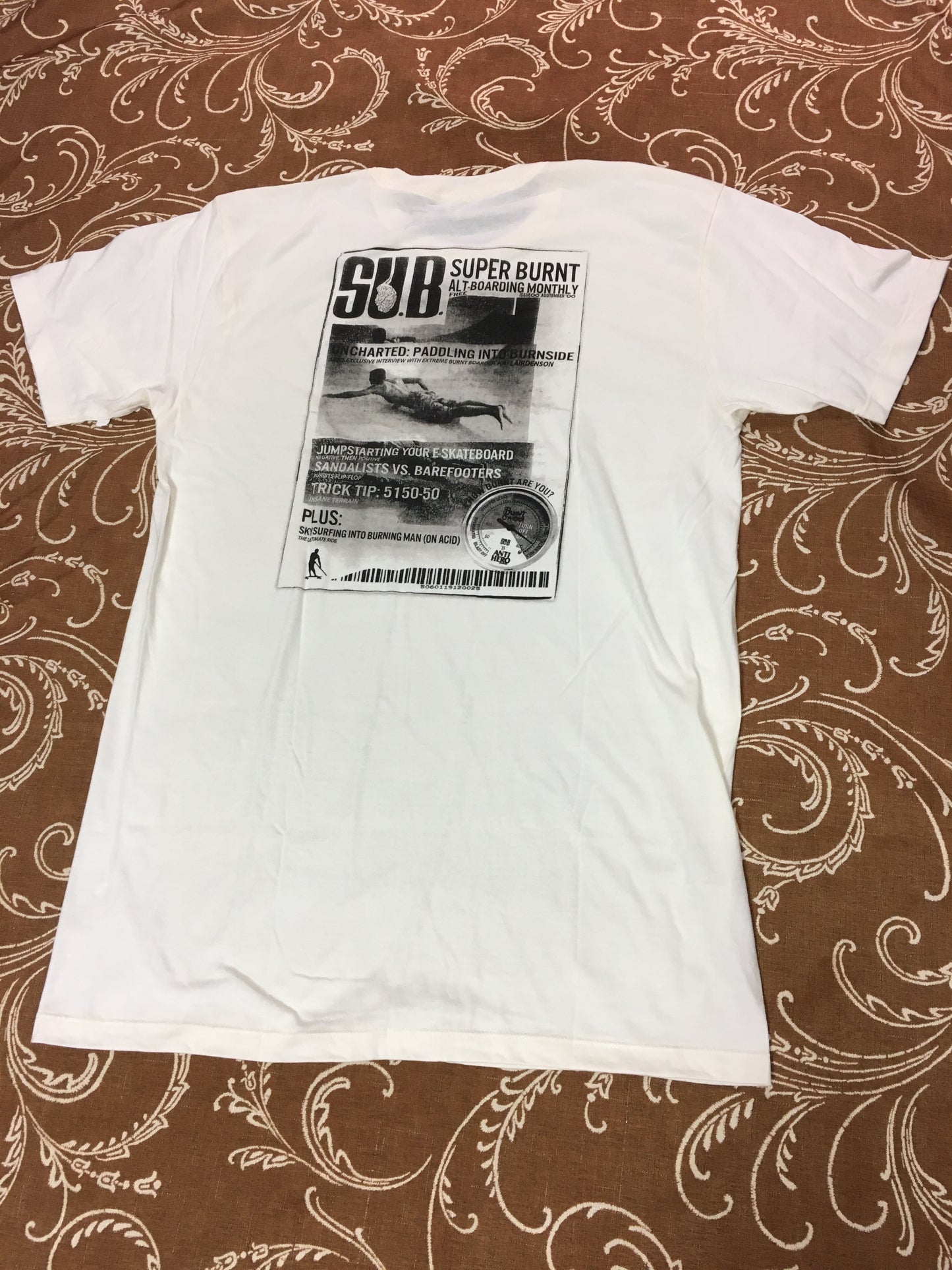 Superburn S/S Tee Shirt Crm/Blk (size options listed)