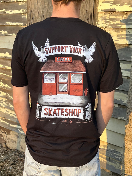 SkateShop DAY plug s/s tee shirt Blk (size options listed)