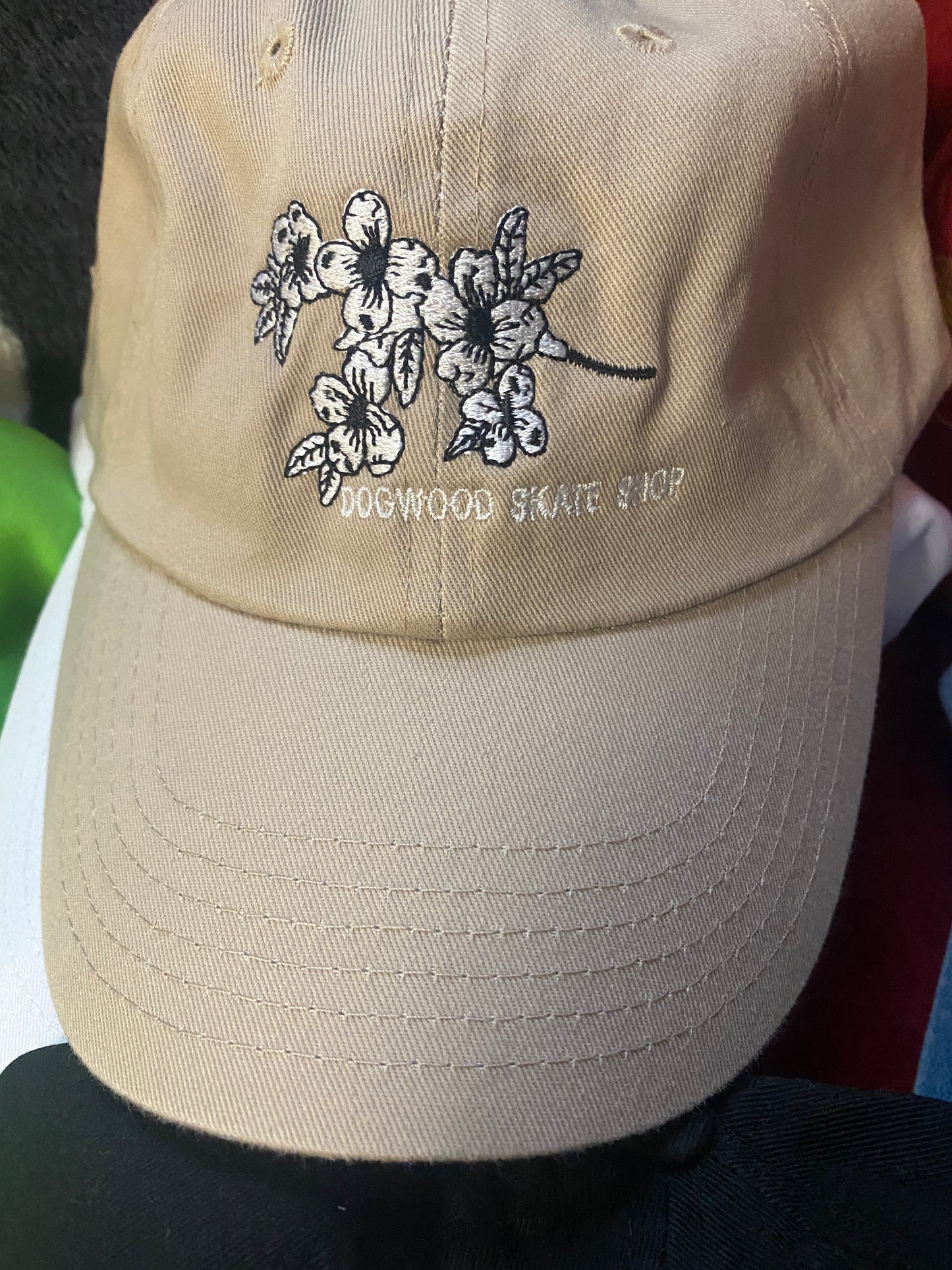 Emb Flowers Ajustable Dad Hat (color options listed)OS