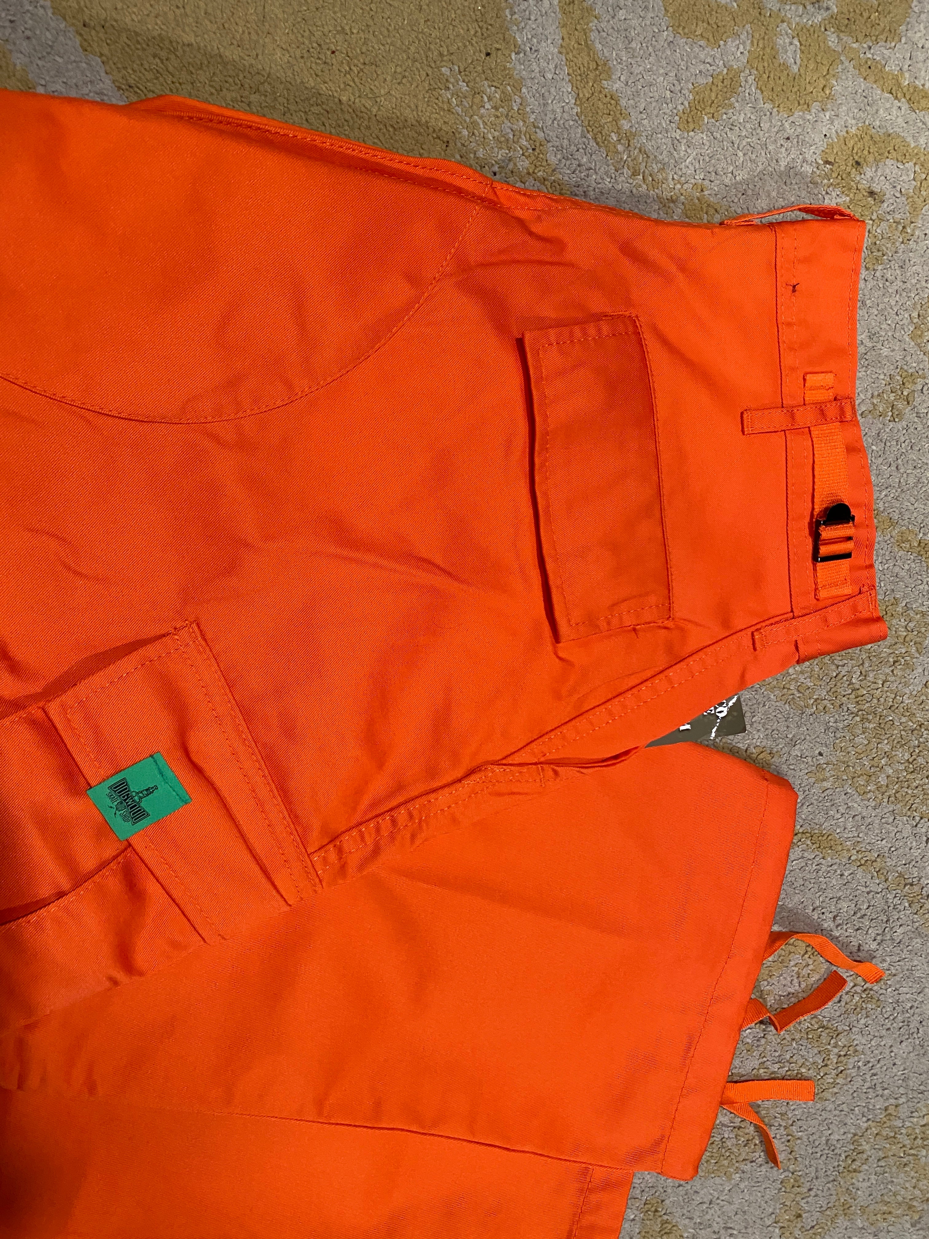 boohoo Man Tall Skinny Cargo Trousers Orange | eBay