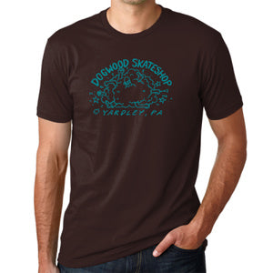 Custom Sketch Skate Shop Day s/s tee Shirt Brwn/teal(size options listed