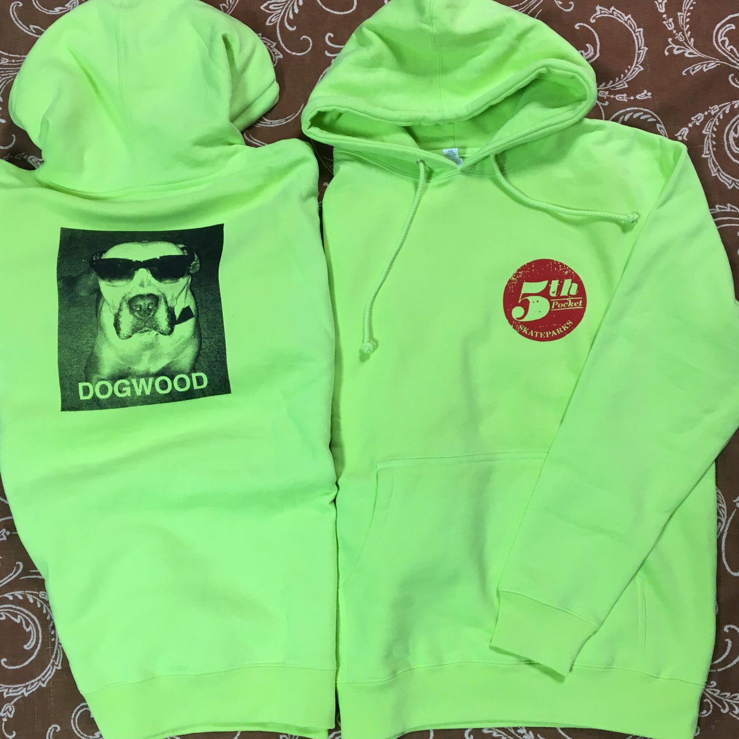 5th Pocket X Shades Pullover Hoodie Safety Grn (size options listed)