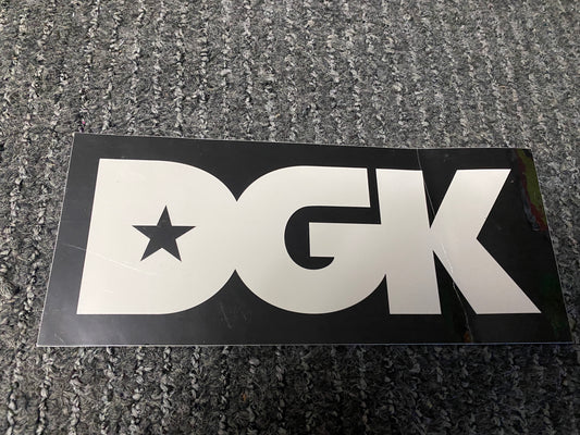 DGK Block Sticker approx. 3.75in.X9in. Blk/wht